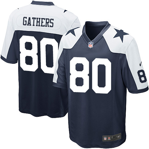 Men's Nike Dallas Cowboys #80 Rico Gathers Game Navy Blue Throwback Alternate NFL Jersey