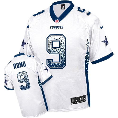 Youth Nike Dallas Cowboys #9 Tony Romo Elite White Drift Fashion NFL Jersey