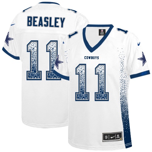 Women's Nike Dallas Cowboys #11 Cole Beasley Elite White Drift Fashion NFL Jersey
