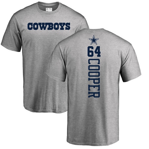 NFL Nike Dallas Cowboys #64 Jonathan Cooper Ash Backer T-Shirt