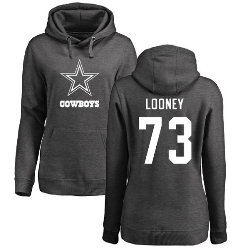 NFL Women's Nike Dallas Cowboys #73 Joe Looney Ash One Color Pullover Hoodie