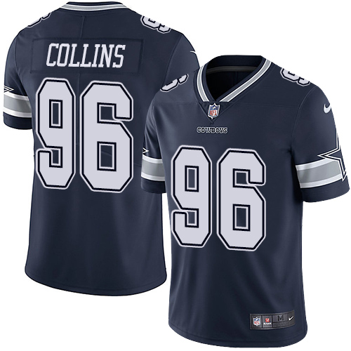 Men's Nike Dallas Cowboys #96 Maliek Collins Navy Blue Team Color Vapor Untouchable Limited Player NFL Jersey