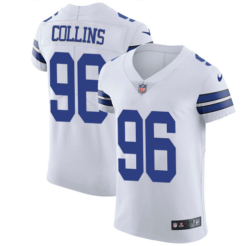 Men's Nike Dallas Cowboys #96 Maliek Collins White Vapor Untouchable Elite Player NFL Jersey