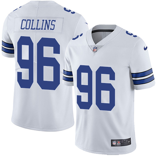 Men's Nike Dallas Cowboys #96 Maliek Collins White Vapor Untouchable Limited Player NFL Jersey