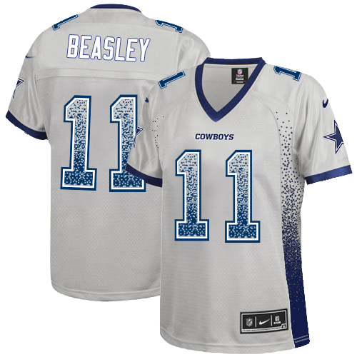 Women's Nike Dallas Cowboys #11 Cole Beasley Elite Grey Drift Fashion NFL Jersey