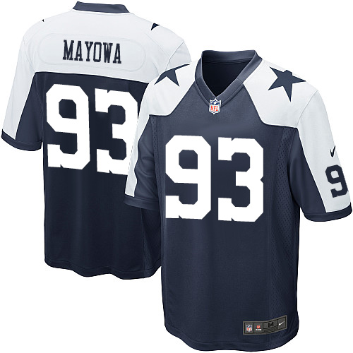 Men's Nike Dallas Cowboys #93 Benson Mayowa Game Navy Blue Throwback Alternate NFL Jersey