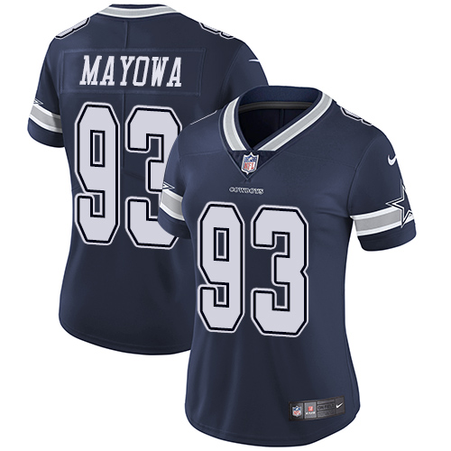 Women's Nike Dallas Cowboys #93 Benson Mayowa Navy Blue Team Color Vapor Untouchable Elite Player NFL Jersey
