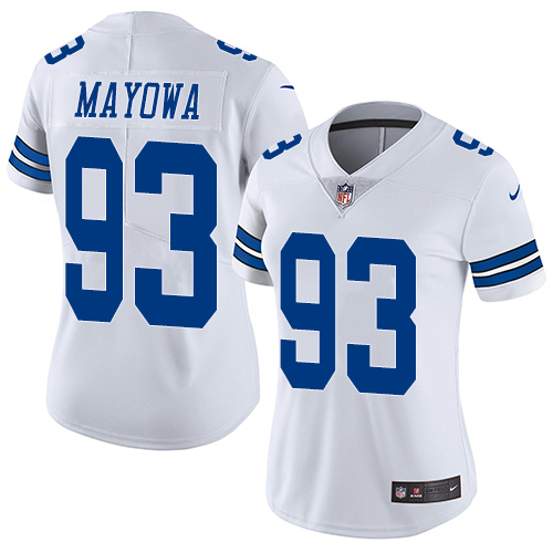 Women's Nike Dallas Cowboys #93 Benson Mayowa White Vapor Untouchable Elite Player NFL Jersey