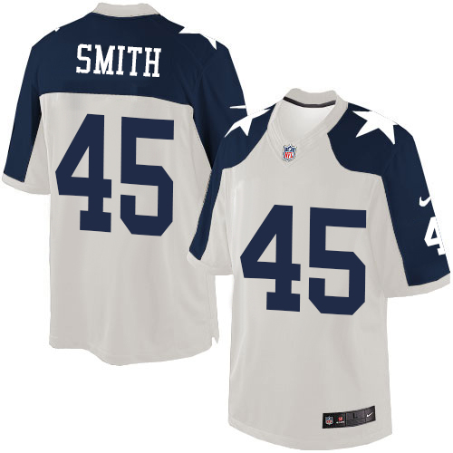 Men's Nike Dallas Cowboys #45 Rod Smith Limited White Throwback Alternate NFL Jersey