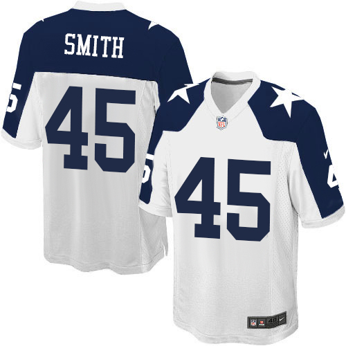 Men's Nike Dallas Cowboys #45 Rod Smith Game White Throwback Alternate NFL Jersey