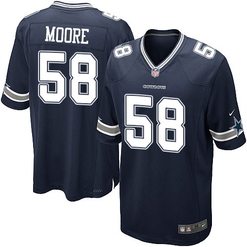 Men's Nike Dallas Cowboys #58 Damontre Moore Game Navy Blue Team Color NFL Jersey