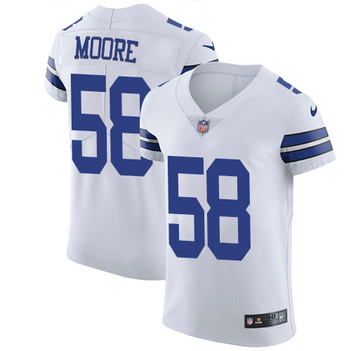 Men's Nike Dallas Cowboys #58 Damontre Moore White Vapor Untouchable Elite Player NFL Jersey