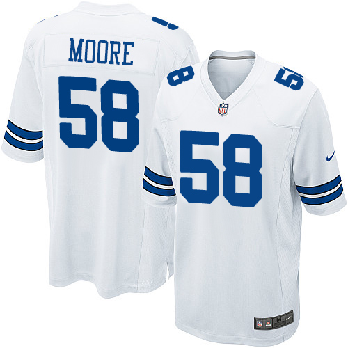 Men's Nike Dallas Cowboys #58 Damontre Moore Game White NFL Jersey