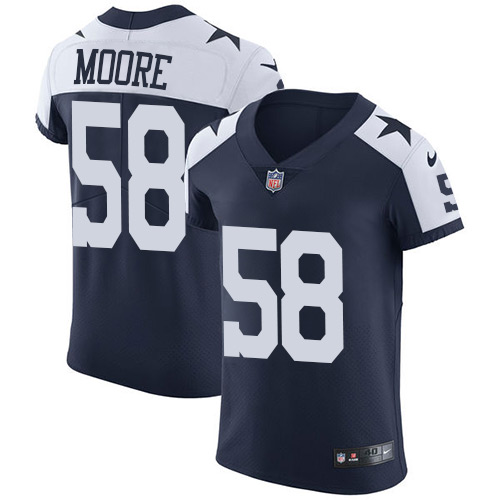 Men's Nike Dallas Cowboys #58 Damontre Moore Navy Blue Alternate Vapor Untouchable Elite Player NFL Jersey