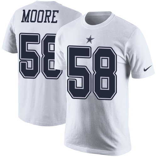 NFL Men's Nike Dallas Cowboys #58 Damontre Moore White Rush Pride Name & Number T-Shirt