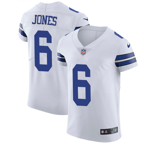 Men's Nike Dallas Cowboys #6 Chris Jones White Vapor Untouchable Elite Player NFL Jersey