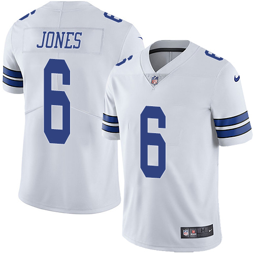 Men's Nike Dallas Cowboys #6 Chris Jones White Vapor Untouchable Limited Player NFL Jersey