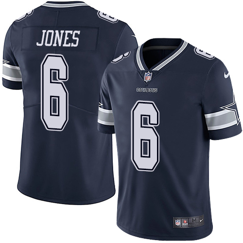 Youth Nike Dallas Cowboys #6 Chris Jones Navy Blue Team Color Vapor Untouchable Limited Player NFL Jersey