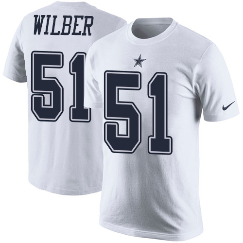 NFL Men's Nike Dallas Cowboys #51 Kyle Wilber White Rush Pride Name & Number T-Shirt