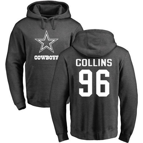 NFL Nike Dallas Cowboys #96 Maliek Collins Ash One Color Pullover Hoodie