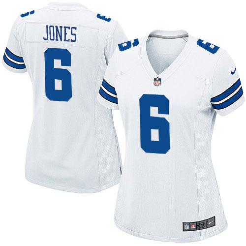 Women's Nike Dallas Cowboys #6 Chris Jones Game White NFL Jersey