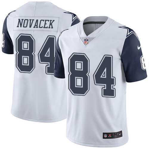 Men's Nike Dallas Cowboys #84 Jay Novacek Limited White Rush Vapor Untouchable NFL Jersey