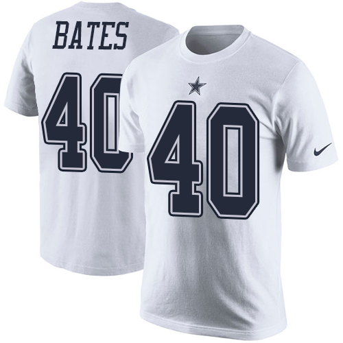 NFL Men's Nike Dallas Cowboys #40 Bill Bates White Rush Pride Name & Number T-Shirt