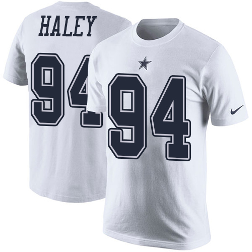 NFL Men's Nike Dallas Cowboys #94 Charles Haley White Rush Pride Name & Number T-Shirt