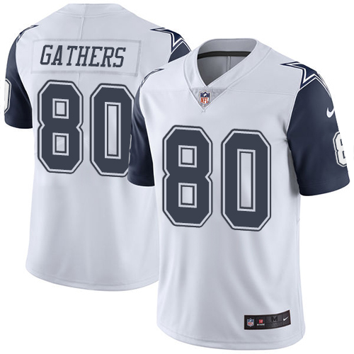 Men's Nike Dallas Cowboys #80 Rico Gathers Limited White Rush Vapor Untouchable NFL Jersey