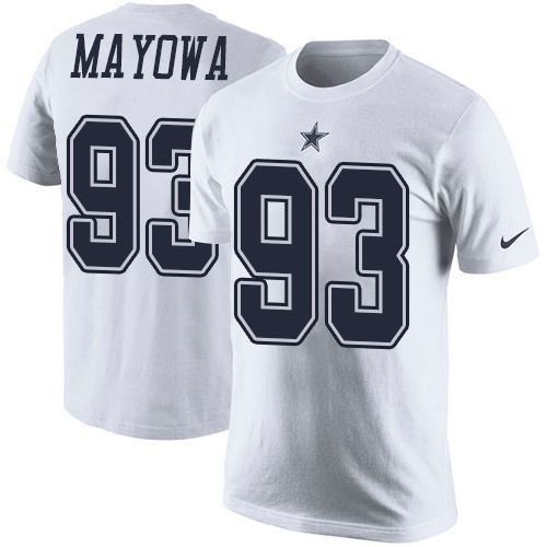 NFL Men's Nike Dallas Cowboys #93 Benson Mayowa White Rush Pride Name & Number T-Shirt