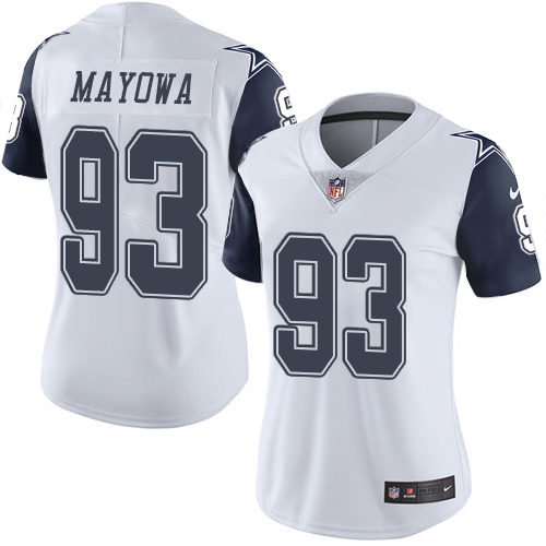 Women's Nike Dallas Cowboys #93 Benson Mayowa Limited White Rush Vapor Untouchable NFL Jersey