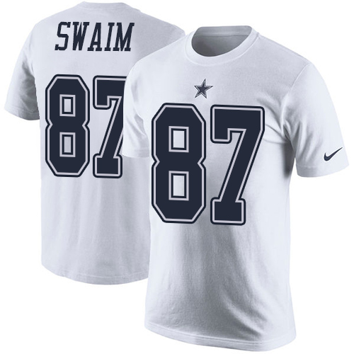 NFL Men's Nike Dallas Cowboys #87 Geoff Swaim White Rush Pride Name & Number T-Shirt