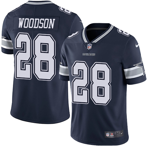 Men's Nike Dallas Cowboys #28 Darren Woodson Navy Blue Team Color Vapor Untouchable Limited Player NFL Jersey