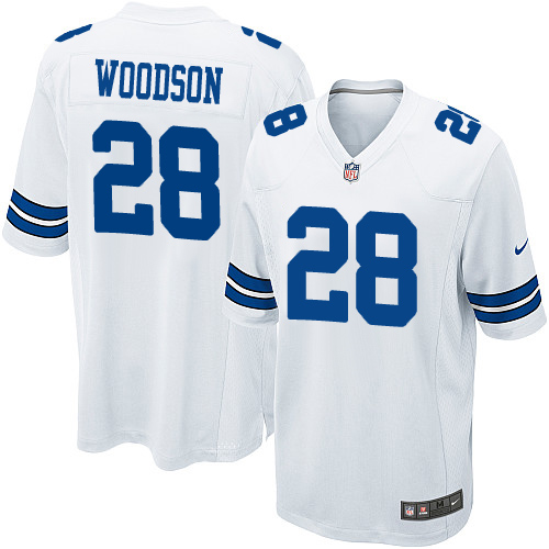 Men's Nike Dallas Cowboys #28 Darren Woodson Game White NFL Jersey