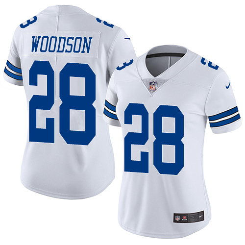 Women's Nike Dallas Cowboys #28 Darren Woodson White Vapor Untouchable Elite Player NFL Jersey