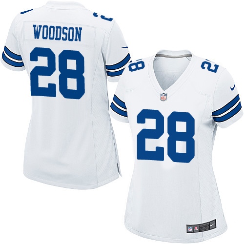 Women's Nike Dallas Cowboys #28 Darren Woodson Game White NFL Jersey