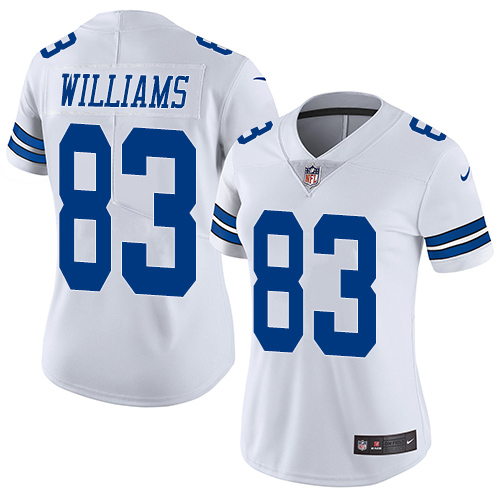 Women's Nike Dallas Cowboys #83 Terrance Williams White Vapor Untouchable Elite Player NFL Jersey