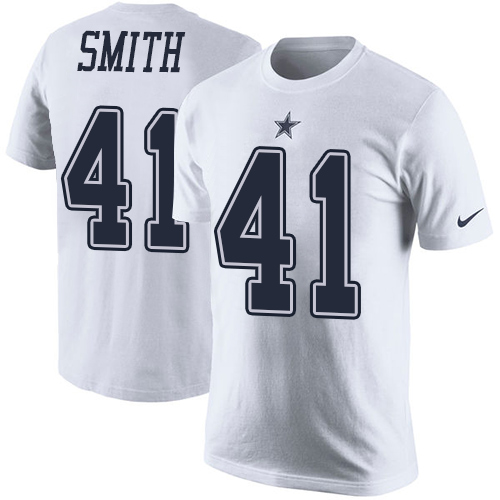 NFL Men's Nike Dallas Cowboys #41 Keith Smith White Rush Pride Name & Number T-Shirt