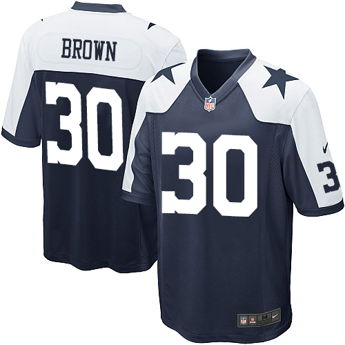 Men's Nike Dallas Cowboys #30 Anthony Brown Game Navy Blue Throwback Alternate NFL Jersey