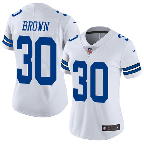 Women's Nike Dallas Cowboys #30 Anthony Brown White Vapor Untouchable Elite Player NFL Jersey