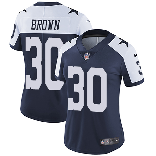Women's Nike Dallas Cowboys #30 Anthony Brown Navy Blue Throwback Alternate Vapor Untouchable Elite Player NFL Jersey