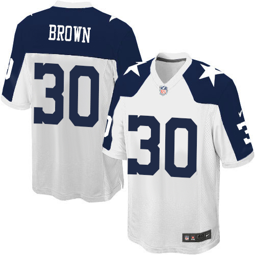 Men's Nike Dallas Cowboys #30 Anthony Brown Game White Throwback Alternate NFL Jersey