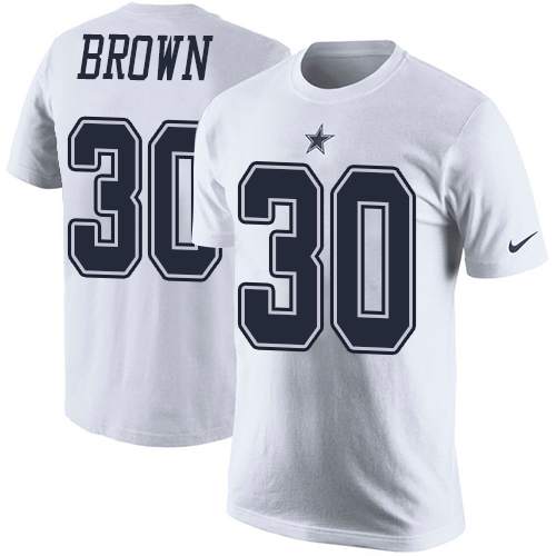 NFL Men's Nike Dallas Cowboys #30 Anthony Brown White Rush Pride Name & Number T-Shirt