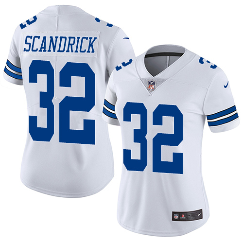 Women's Nike Dallas Cowboys #32 Orlando Scandrick White Vapor Untouchable Elite Player NFL Jersey
