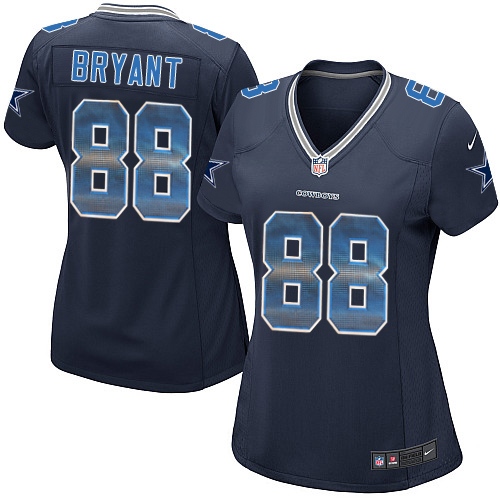 Women's Nike Dallas Cowboys #88 Dez Bryant Limited Navy Blue Strobe NFL Jersey