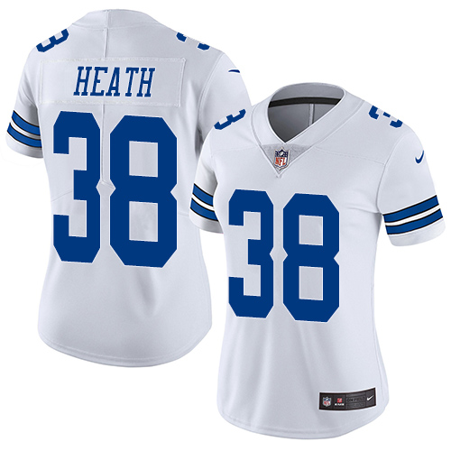 Women's Nike Dallas Cowboys #38 Jeff Heath White Vapor Untouchable Limited Player NFL Jersey