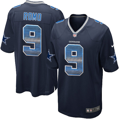 Youth Nike Dallas Cowboys #9 Tony Romo Limited Navy Blue Strobe NFL Jersey