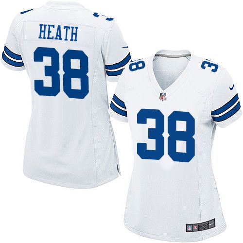 Women's Nike Dallas Cowboys #38 Jeff Heath Game White NFL Jersey