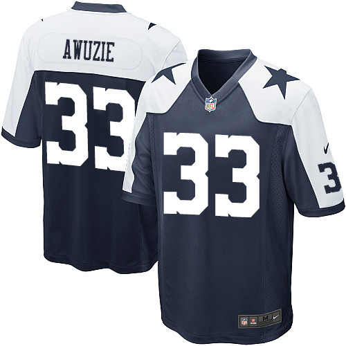 Men's Nike Dallas Cowboys #33 Chidobe Awuzie Game Navy Blue Throwback Alternate NFL Jersey