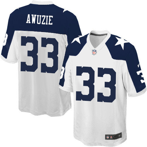 Men's Nike Dallas Cowboys #33 Chidobe Awuzie Game White Throwback Alternate NFL Jersey